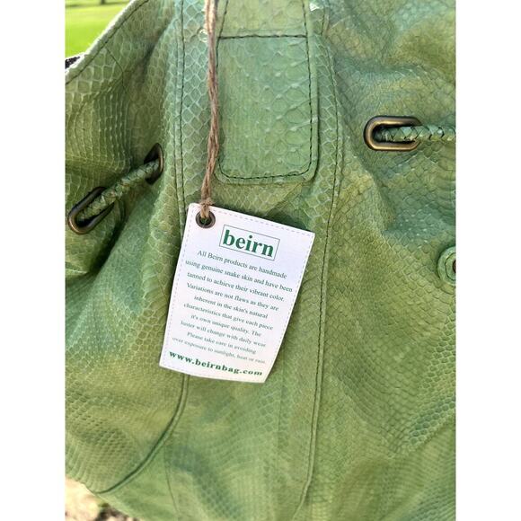 NWT Berin green reptile print bag, Large - Picture 4 of 5